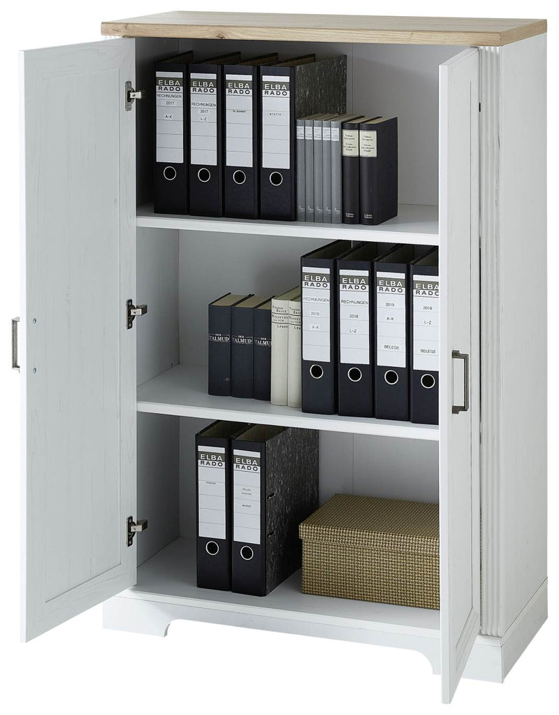 Stauraumelement Büro Kommode JASMIN 11 Pinie weiß Nachbildung