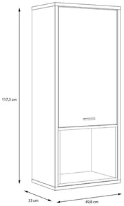 Hängeschrank Regal DECYMA Optik Schwarz/ Artisan Eiche von Forte