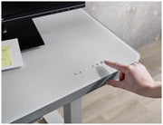Höhenverstellbarer Schreibtisch elektrisch LIFT4HOME grau mit USB