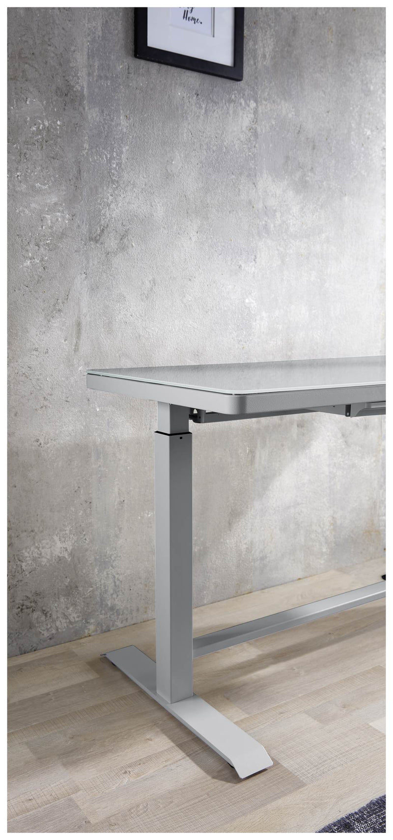 Höhenverstellbarer Schreibtisch elektrisch LIFT4HOME grau mit USB