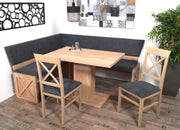 Eckbank Eckbankgruppe Essgruppe MADRANO 185 x 155 cm Sonoma Eiche