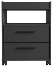 Rollcontainer TEZAUR Schwarz mit 2 Schubladen von Forte