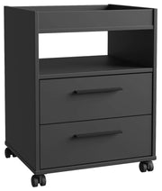 Rollcontainer TEZAUR Schwarz mit 2 Schubladen von Forte