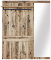 Garderobenpaneel PRATO mit Spiegel Oldwood Alpine Lodge Dekor