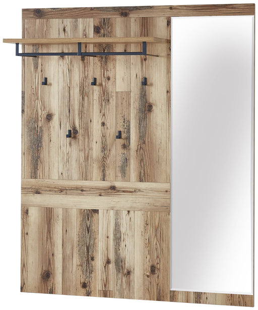 Garderobenpaneel PRATO mit Spiegel Oldwood Alpine Lodge Dekor