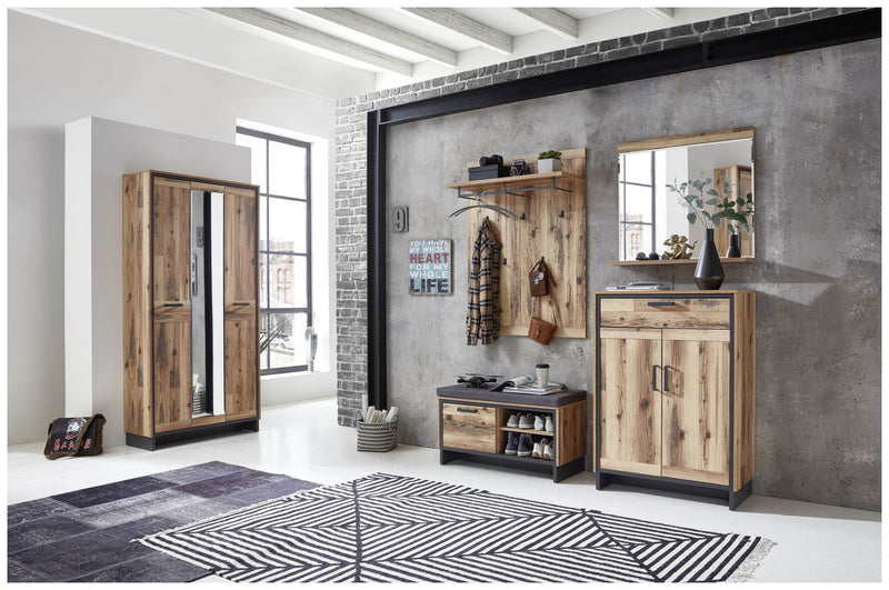 Spiegel PRATO 80 x 75 cm Oldwood Alpine Lodge Dekor mit Ablage