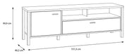 Lowboard HIGH ROCK 121 TV-Board in Riviera Eiche Optik /Schwarz Forte