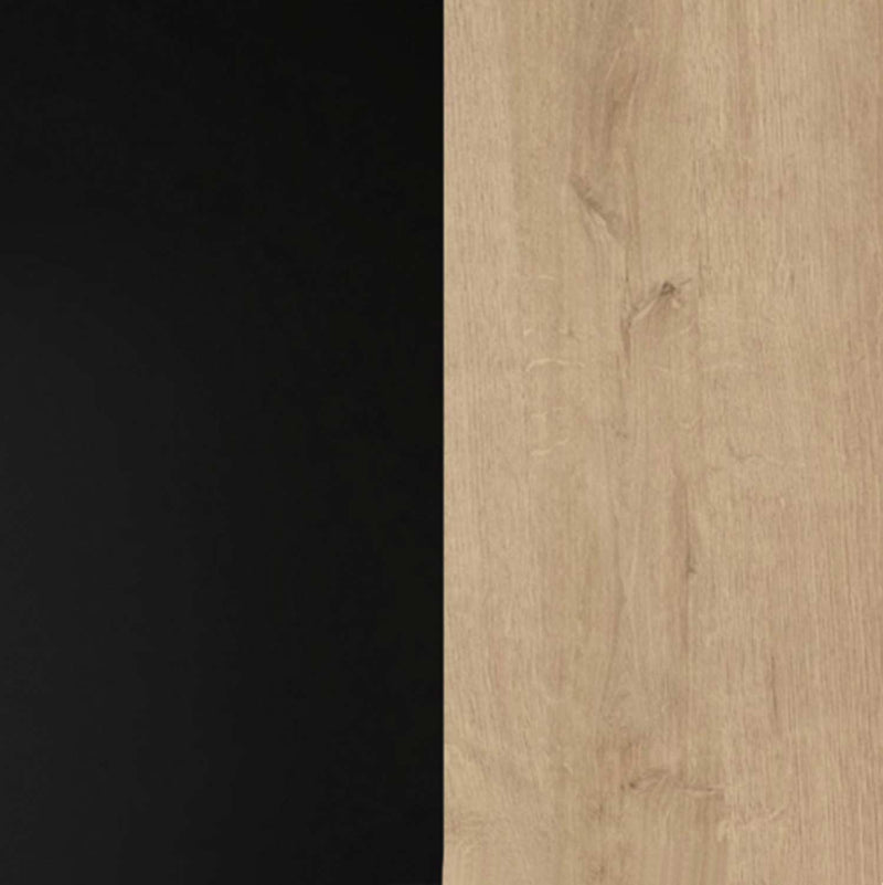 Sideboard Kommode HIGH ROCK Riviera Eiche Optik / Schwarz Forte