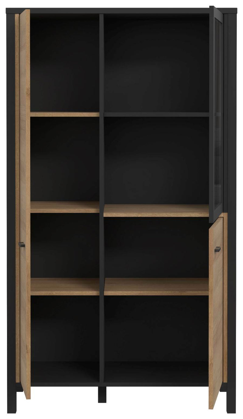 Highboard HIGH ROCK 2+1 Türen Riviera Eiche Optik / Schwarz von Forte