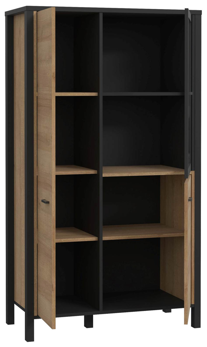 Highboard HIGH ROCK 2+1 Türen Riviera Eiche Optik / Schwarz von Forte