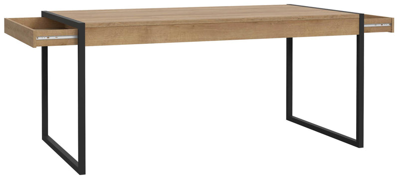 Esstisch HIGH ROCK 166 x 90 cm Riviera Eiche Optik / Schwarz von Forte