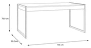 Esstisch HIGH ROCK 166 x 90 cm Riviera Eiche Optik / Schwarz von Forte