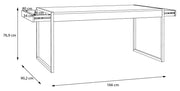 Esstisch HIGH ROCK 166 x 90 cm Riviera Eiche Optik / Schwarz von Forte