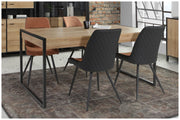 Esstisch HIGH ROCK 166 x 90 cm Riviera Eiche Optik / Schwarz von Forte
