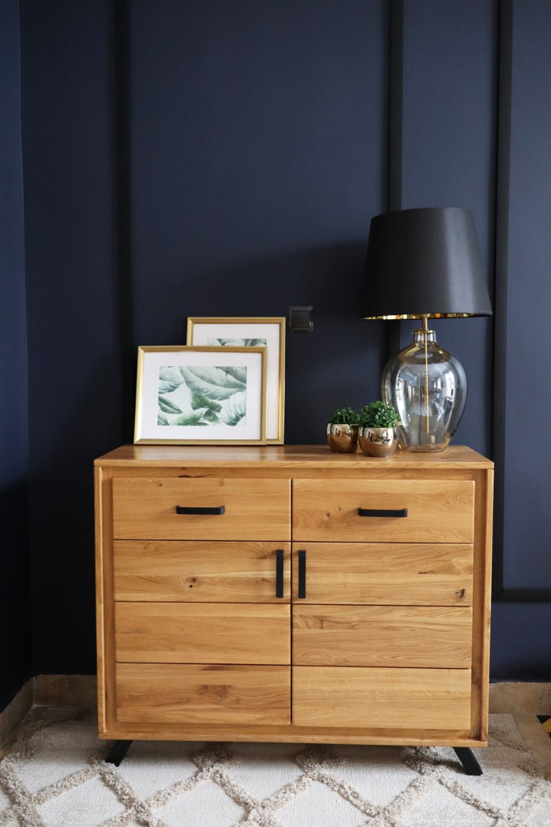 Sideboard Anrichte BERN 2-türig Wildeiche Massivholz geölt