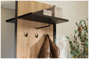Garderobe Kompaktgarderobe HIGH ROCK Riviera Eiche Optik/Schwarz Forte