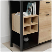 Garderobe Kompaktgarderobe HIGH ROCK Riviera Eiche Optik/Schwarz Forte