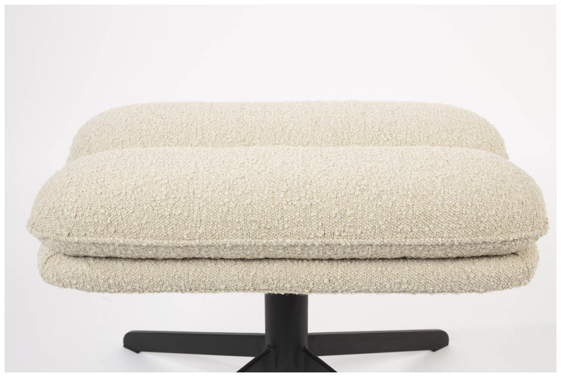 Zuiver Hocker Fußhocker TYLER Bouclé Stoff Beige