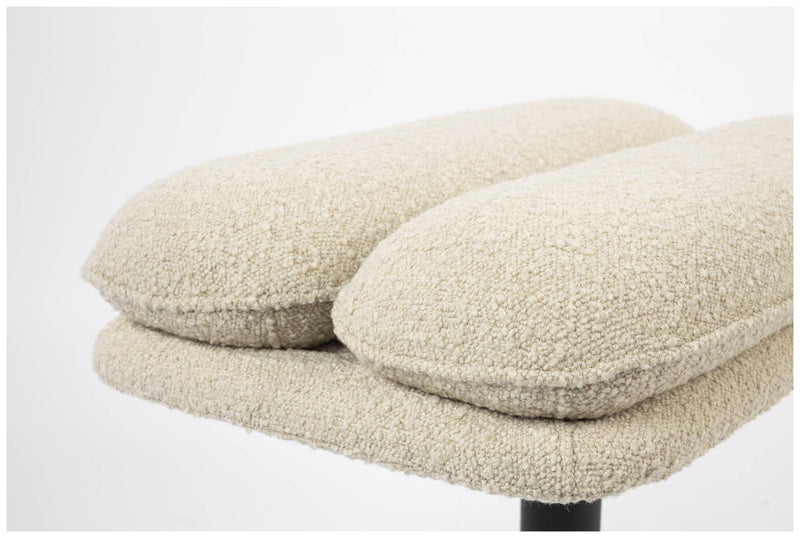 Zuiver Hocker Fußhocker TYLER Bouclé Stoff Beige