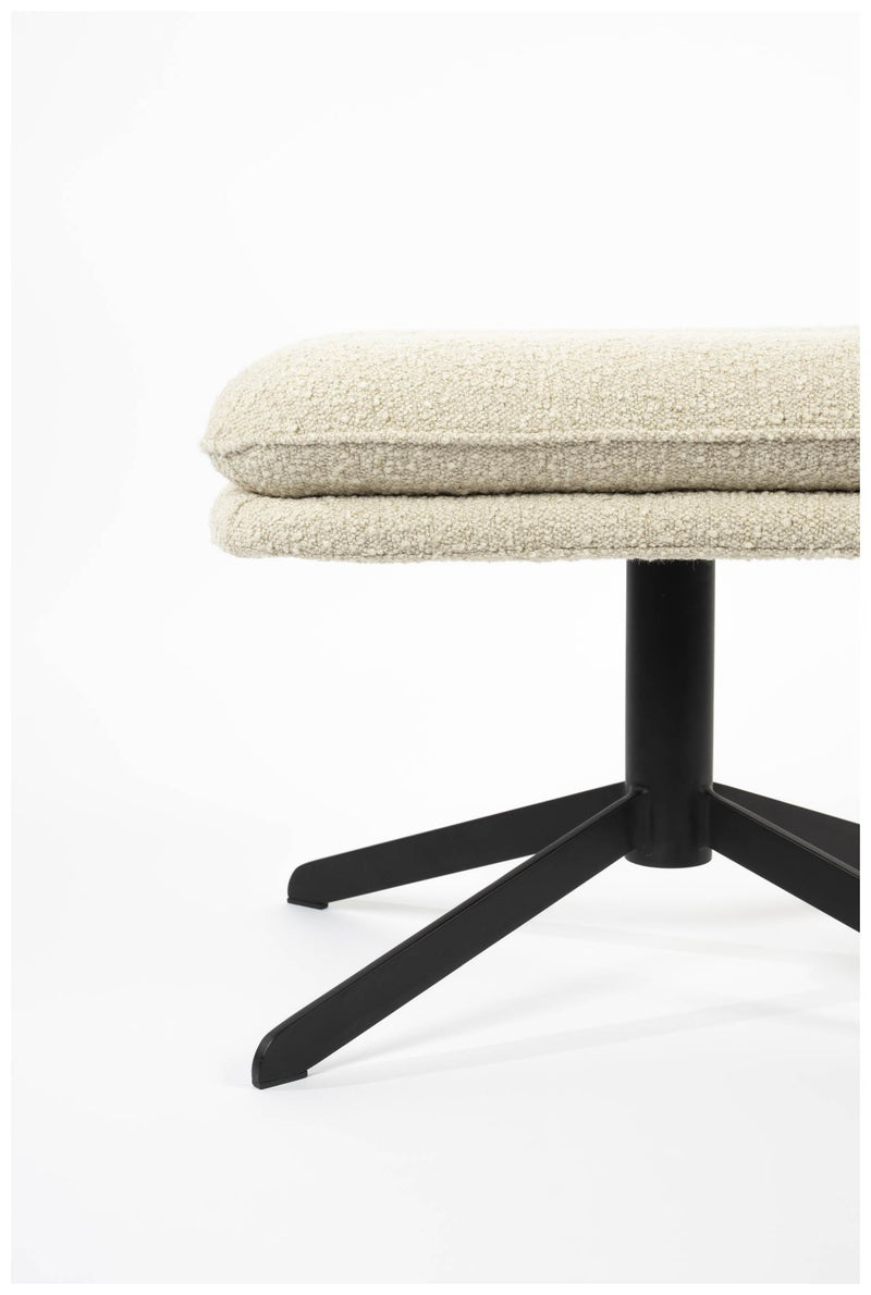 Zuiver Hocker Fußhocker TYLER Bouclé Stoff Beige