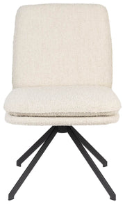 ZUIVER Stuhl TYLER mit angesagten Bouclé Stoff Beige