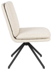 ZUIVER Stuhl TYLER mit angesagten Bouclé Stoff Beige