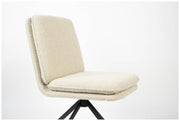 ZUIVER Stuhl TYLER mit angesagten Bouclé Stoff Beige