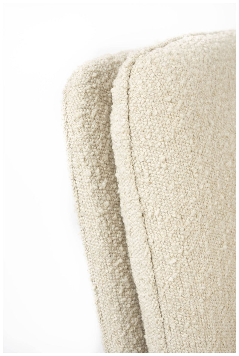 ZUIVER Stuhl TYLER mit angesagten Bouclé Stoff Beige