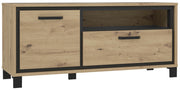 Lowboard TV-Unterkommode TRONDHEIM Artisan Eiche / Schwarzeiche Optik