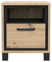 Beistelltisch Nachtkommode TRONDHEIM Artisan Eiche/Schwarzeiche Optik
