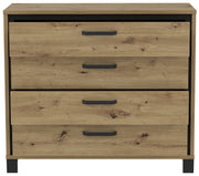 Schubladenkommode TRONDHEIM Artisan Eiche / Schwarzeiche Optik Forte