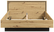 Doppelbett TRONDHEIM 180 x 200 cm Artisan Eiche / Schwarzeiche Optik
