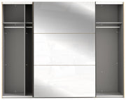 Schwebetürenschrank TRONDHEIM 270 cm Optik Artisan Eiche mit Spiegel