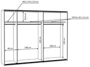 Schwebetürenschrank TRONDHEIM 270 cm Optik Artisan Eiche mit Spiegel