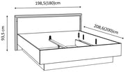 Schlafzimmer-Set TRONDHEIM Artisan Eiche / Schwarzeiche Optik Forte