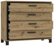Schlafzimmer-Set TRONDHEIM Artisan Eiche / Schwarzeiche Optik Forte