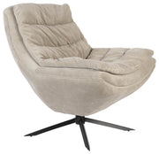 Drehbarer Lounge Sessel VINCE Cordstoff Beige von DutchBone