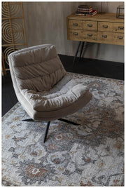 Drehbarer Lounge Sessel VINCE Cordstoff Beige von DutchBone