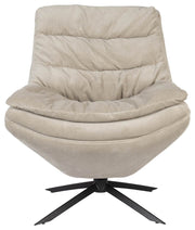 Drehbarer Lounge Sessel VINCE Cordstoff Beige von DutchBone