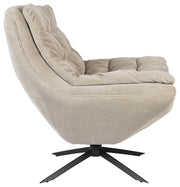 Drehbarer Lounge Sessel VINCE Cordstoff Beige von DutchBone