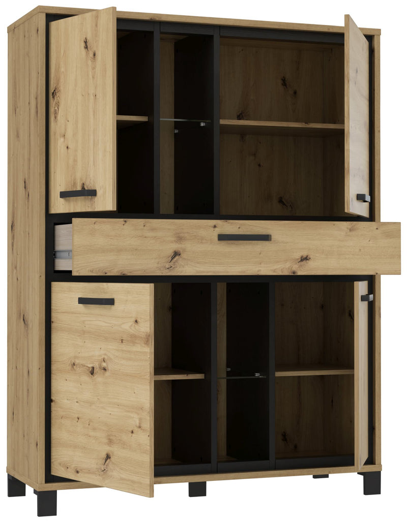 Esszimmer TRONDHEIM 4-tlg. in Artisan Schwarzeiche Optik Forte