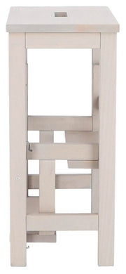 Trittleiter Tritthocker SOHO Buche hellgrau lackiert von Jan Kurtz