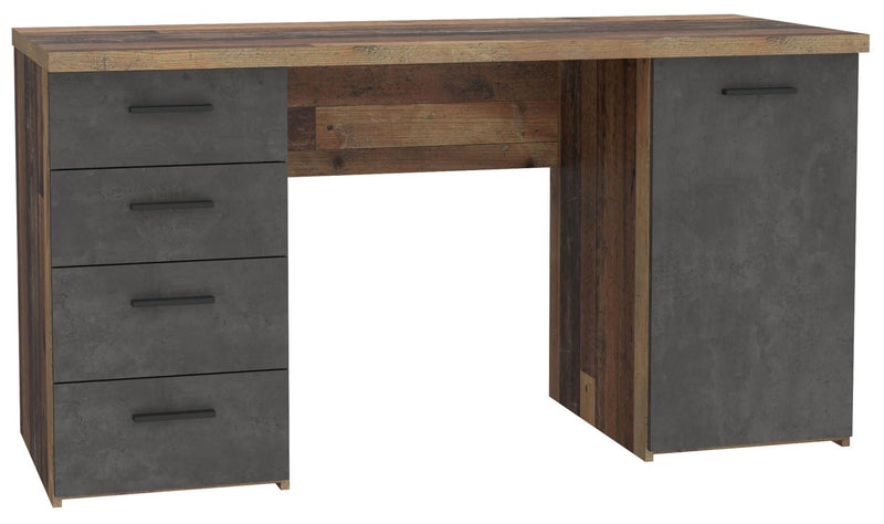 Schreibtisch NETBOB Optik Old Wood Vintage / Beton von Forte