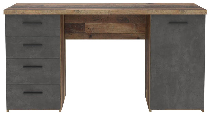 Schreibtisch NETBOB Optik Old Wood Vintage / Beton von Forte