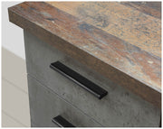 Schreibtisch NETBOB Optik Old Wood Vintage / Beton von Forte