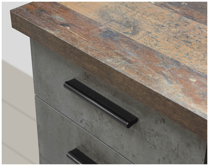 Schreibtisch NETBOB Optik Old Wood Vintage / Beton von Forte