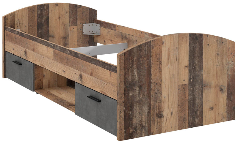 Jugendbett Einzelbett WINNIE Optik Old Wood Vintage von Forte