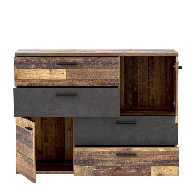Jugendzimmer WINNIE 5-tlg. Komplettset Optik Old Wood Vintage