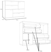 Jugendzimmer WINNIE 5-tlg. Komplettset Optik Old Wood Vintage