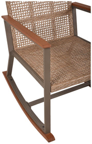 Garten Schaukelstuhl Gartenstuhl Set SINOLA inkl. Tisch und Auflagen